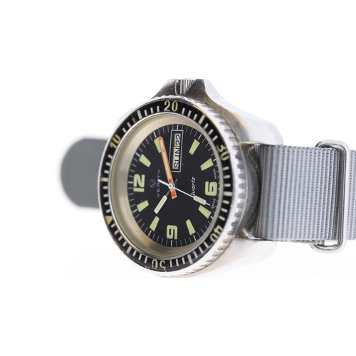 176 - Brand: Verity
 Model Name: Divers Watch 
 Movement: Quartz
 Year: Circa 1980's
 Dial shape: Circular... 