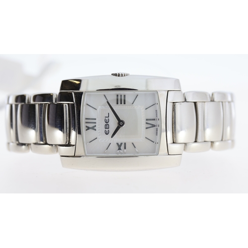 80 - Brand: Ebel
 Model Name: Brasilia 
 Reference: E9976M23
 Movement: Quartz
 Dial shape: Rectangular
 ... 