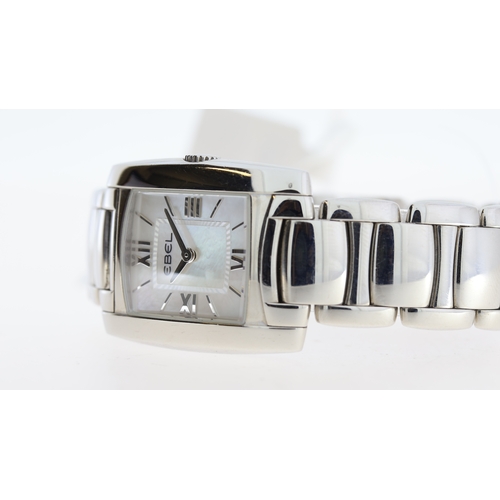 80 - Brand: Ebel
 Model Name: Brasilia 
 Reference: E9976M23
 Movement: Quartz
 Dial shape: Rectangular
 ... 