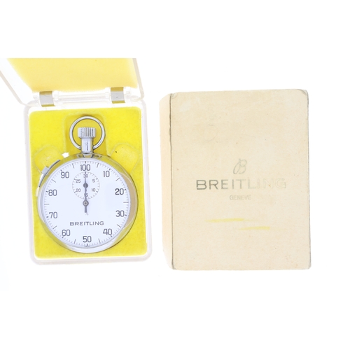 90 - Brand: Breitling
 Model Name: Stop Watch 
 Movement: Manual Wind
 Box: Full Box
 Dial shape: Circula... 