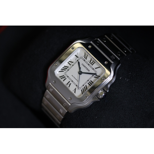 183 - Brand: Cartier Model Name: Santos Reference: WSSA0029 / 4075 Movement: Automatic Box: Box Papers: Pa... 