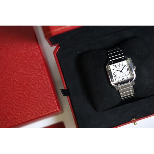 183 - Brand: Cartier Model Name: Santos Reference: WSSA0029 / 4075 Movement: Automatic Box: Box Papers: Pa... 