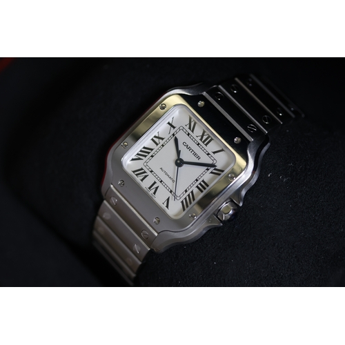 183 - Brand: Cartier Model Name: Santos Reference: WSSA0029 / 4075 Movement: Automatic Box: Box Papers: Pa... 