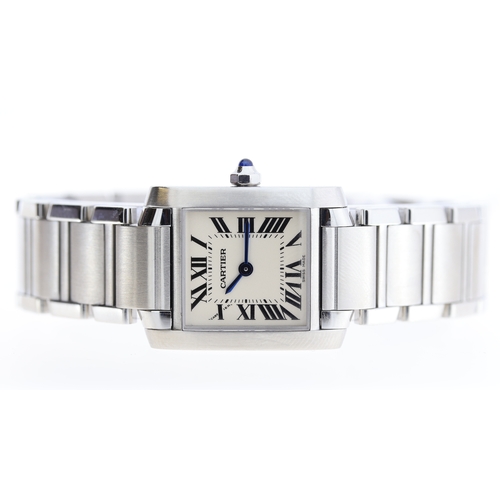 33 - Brand: Cartier
Model Name: Tank Francasie
Reference: 2384
Movement: Quartz
Dial shape: Square
Dial c... 