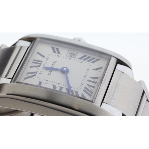 34 - Brand: Cartier
Model Name: Tank Francaise
Reference: 2465
Movement: Quartz
Dial shape: Square
Dial c... 