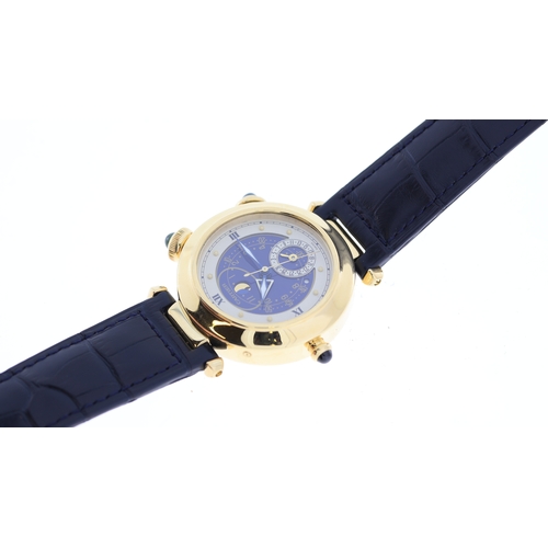 13 - Brand: Cartier
 Model Name: Pasha Alarm moonphase 
 Movement: Quartz
 Year: Circa 2000
 Box: Accompa... 