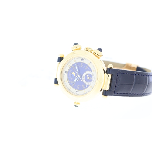 13 - Brand: Cartier
 Model Name: Pasha Alarm moonphase 
 Movement: Quartz
 Year: Circa 2000
 Box: Accompa... 