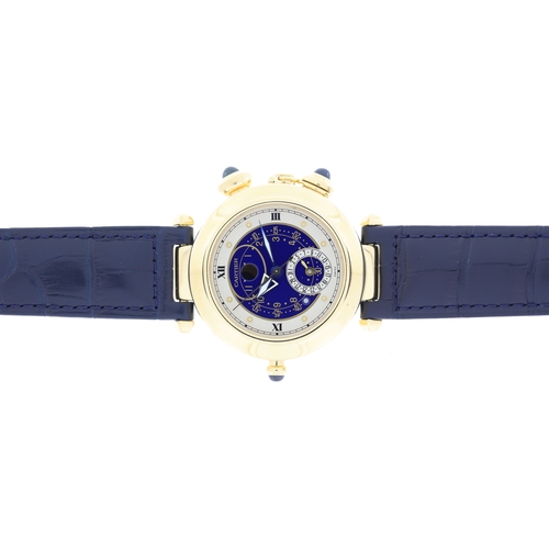 13 - Brand: Cartier
 Model Name: Pasha Alarm moonphase 
 Movement: Quartz
 Year: Circa 2000
 Box: Accompa... 