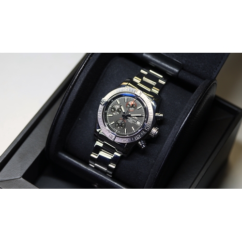 3 - Brand: Breitling
 Model Name: Avenger II 
 Reference: A13381
 Movement: Automatic
 Year: 2014
 Box: ... 