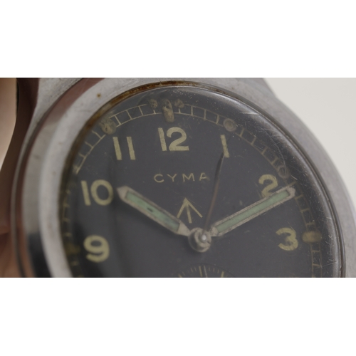 102 - Brand: Vintage Cyma
 Model Name: British Military 'Dirty Dozen' 
 Reference: W.W.W
 Movement: Manual... 