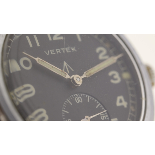 107 - Brand: Vertex
 Model Name: Dirty Dozen 
 Reference: W.W.W
 Movement: Manual Wind
 Year: 1940s
 Dial ... 