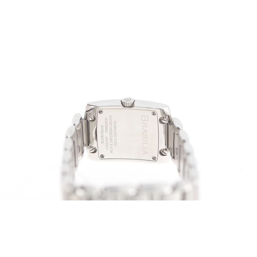 135 - Brand: Ebel
 Model Name: Brasilia 
 Reference: E9976M22
 Movement: Quartz
 Dial shape: Rectangular
 ... 