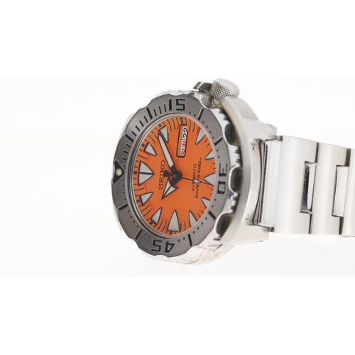 167 - Brand: Seiko
 Model Name: Orange Monster 
 Reference: SRP309
 Movement: Automatic
 Year: Circa 2014
... 