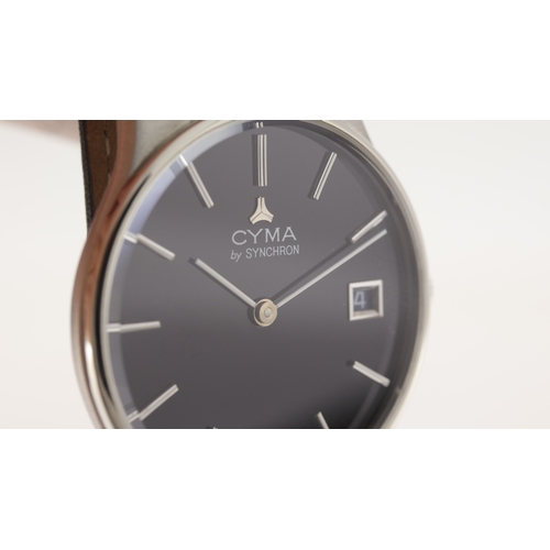 169 - Brand: Cyma by Synchron
 Model Name: Synchron 
 Reference: 38.002.53
 Movement: Manual Wind
 Year: C... 