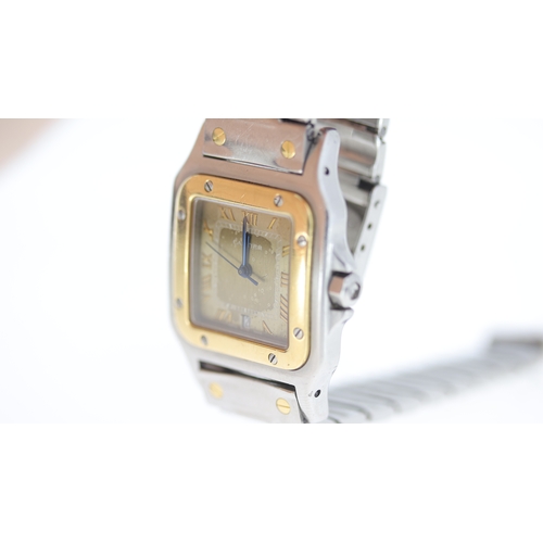 179 - Brand: Cartier
 Model Name: Santos Galbee 
 Reference: 1566
 Movement: Quartz
 Dial shape: Square
 D... 