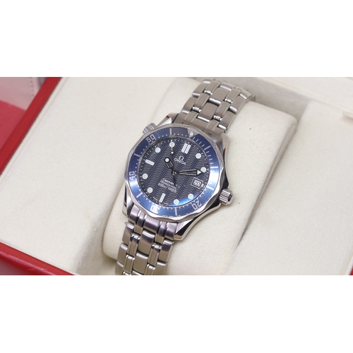 2 - Brand: Omega
 Model Name: Seamaster 300 M 
 Reference: 2561.80.00
 Movement: Quartz
 Year: 2004
 Box... 