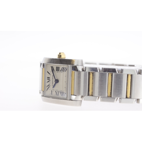 224 - Brand: Cartier
 Model Name: Tank Francasie 
 Reference: 3217
 Movement: Quartz
 Dial shape: Square
 ... 