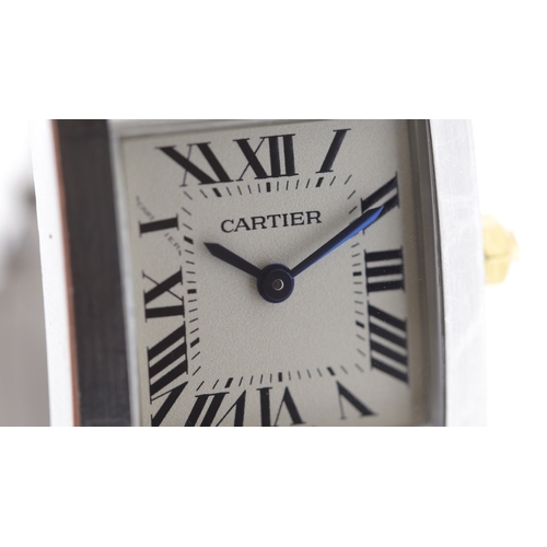 224 - Brand: Cartier
 Model Name: Tank Francasie 
 Reference: 3217
 Movement: Quartz
 Dial shape: Square
 ... 