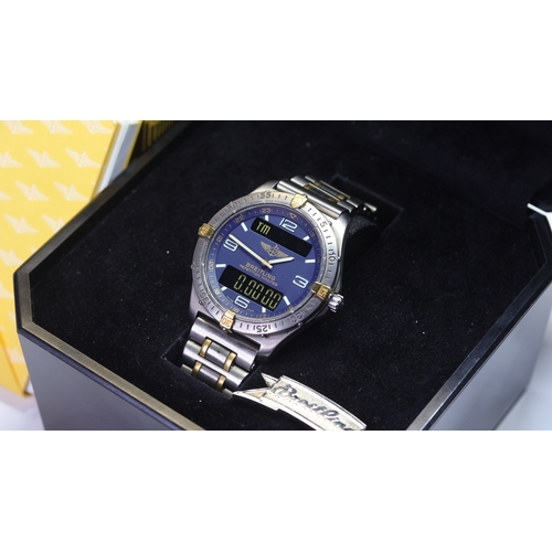 68 - Brand: Breitling
 Model Name: Aerospace 
 Reference: F65062
 Movement: Quartz
 Year: 1999
 Box: Full... 