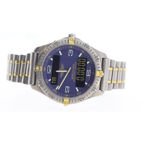 68 - Brand: Breitling
 Model Name: Aerospace 
 Reference: F65062
 Movement: Quartz
 Year: 1999
 Box: Full... 