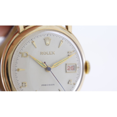 91 - Brand: Rolex
 Model Name: Vintage Precision 
 Movement: Manual Wind
 Year: Circa 1950's
 Dial shape:... 