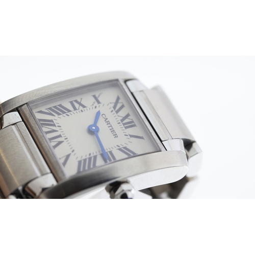 19 - Brand: Cartier
 Model Name: Tank Francasie 
 Reference: 2384
 Movement: Quartz
 Dial shape: Square
 ... 