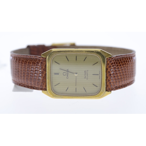 10 - Brand: Omega
 Model Name: De Ville 
 Movement: Quartz
 Dial shape: Rectangular
 Dial colour: Champag... 