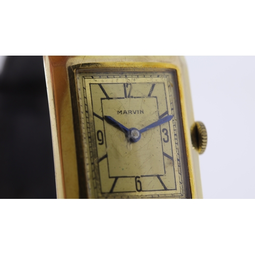 133 - Brand: Marvin
 Model Name: 14ct Dress Watch 
 Movement: Manual Wind
 Year: Circa 1950's
 Dial shape:... 