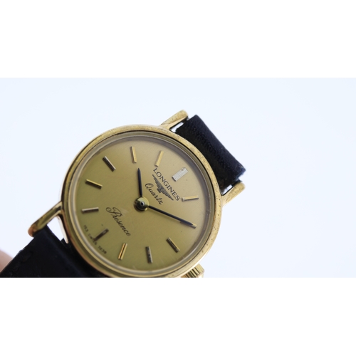 183 - Brand: Longines
 Model Name: Presence 
 Movement: Manual Wind
 Dial shape: Circular
 Dial colour: Ch... 