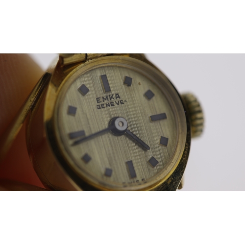 25 - Rare EMKA 18ct Gold Ring Watch with a 22ct Mexican Dos Pesos Coin, sold on the Maiden Voyage of RMS ... 