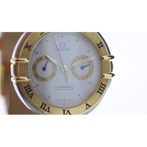 9 - Brand: Omega
 Model Name: Constellation 'Manhattan' 
 Movement: Quartz
 Box features: Rare original ... 