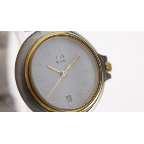 103 - Brand: Dunhill
 Model Name: Millenium 
 Movement: Quartz
 Dial shape: Circular
 Dial colour: White
 ... 