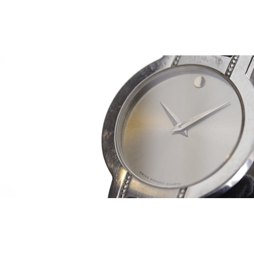 105 - Brand: Movado
 Model Name: Museum 
 Reference: 84.19.861
 Movement: Quartz
 Dial shape: Circular
 Di... 