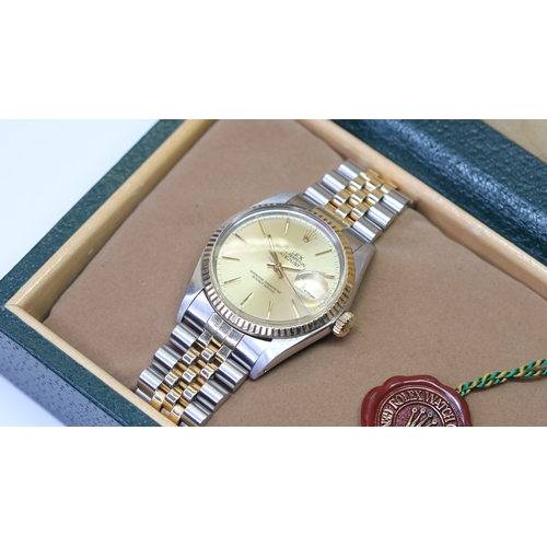 12 - Brand: Rolex
 Model Name: Datejust 36 
 Reference: 16013
 Movement: Automatic
 Year: 1985
 Papers: G... 