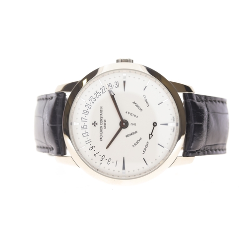 26 - Brand: Vacheron Constantin
 Model Name: Patrimony Retrograde 
 Reference: 4000U/000G-B112
 Movement:... 