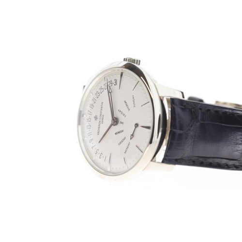 26 - Brand: Vacheron Constantin
 Model Name: Patrimony Retrograde 
 Reference: 4000U/000G-B112
 Movement:... 