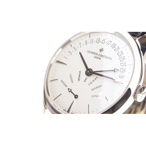 26 - Brand: Vacheron Constantin
 Model Name: Patrimony Retrograde 
 Reference: 4000U/000G-B112
 Movement:... 