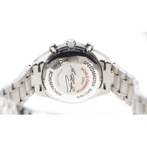 46 - Brand: Omega
 Model Name: Speedmaster 'Michael Schumacher' 
 Reference: 3519.50.00
 Movement: Automa... 