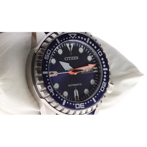 62 - Brand: Citizen
 Model Name: Diver 
 Reference: NH8381-63L
 Movement: Automatic
 Year: Circa 2020
 Bo... 