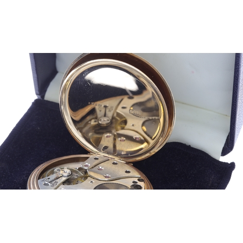 9 - Vintage E.W.C 9ct Solid Gold Pocket Watch, early 1900's, manual wind 15 jewel Swiss Made movement, h... 