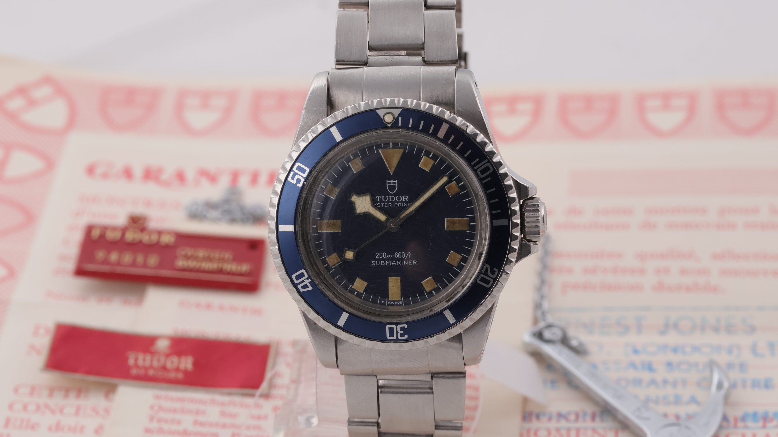Tudor Submariner Snowflake Blue Reference 94010 Automatic Circa 1980's ...