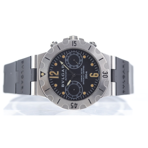 271 - Bulgari Scuba Diagono Ref SCB 38 S Circa 2000's Brand: Bulgari
 Model Name: Scuba Diagono 
 Referenc... 