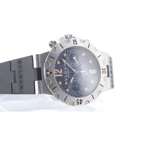 271 - Bulgari Scuba Diagono Ref SCB 38 S Circa 2000's Brand: Bulgari
 Model Name: Scuba Diagono 
 Referenc... 