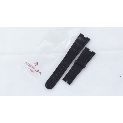 505 - Patek Philippe 18mm Black Leather Watch Strap Patek Philippe 18mm Black Leather Watch Strap