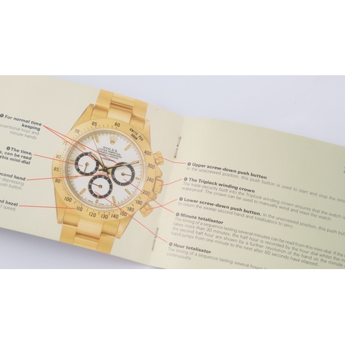 506 - Rare Rolex Cosmograph Daytona Race Car Booklet from 1990 Rare Rolex Cosmograph Daytona Race Car Book... 