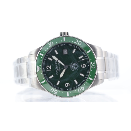 98 - Montblanc Iced Sea 0 Oxygen Ref MB129373 with Box and Papers 2025 Brand: Montblanc
 Model Name: Iced... 