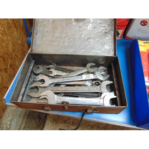 131 - Qty of spanners in tin
