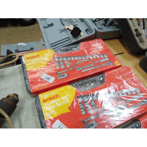 146 - 24 piece 1/2” socket set NEW