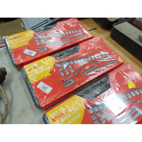 147 - 24 piece 1/2” socket set NEW