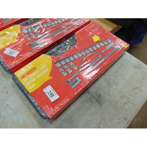 148 - 24 piece 1/2” socket set NEW
